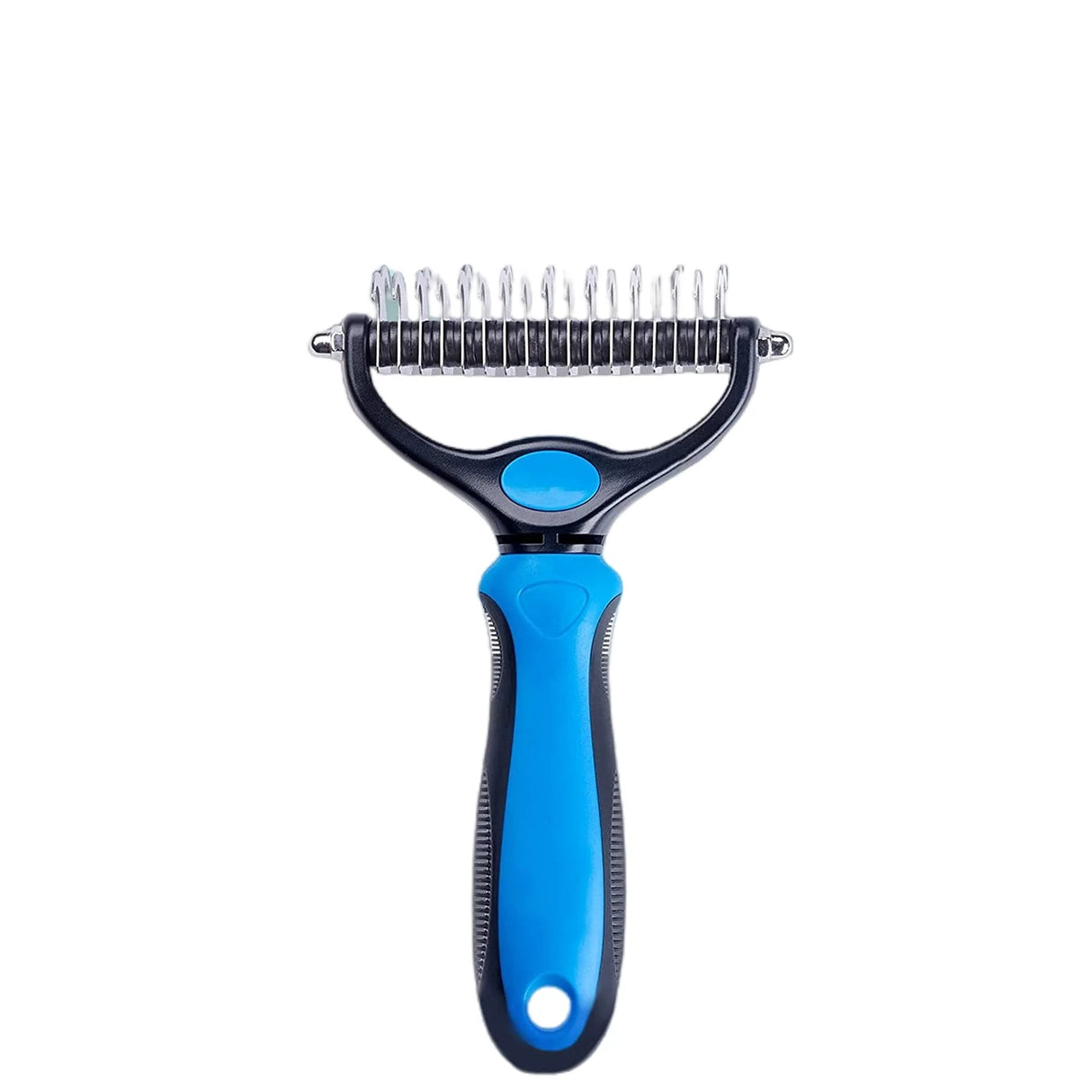 Professional Pet Deshedding Brush - Dual-Sided Undercoat Rake for Dogs and Cats - Shedding Comb and Dematting Tool with Extra-Wide Design