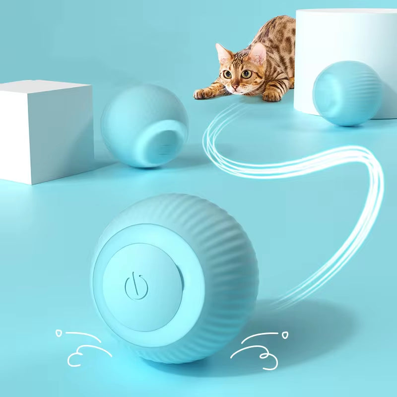 Automatic Rolling Electric Cat Toy - Interactive Self-Propelling Training Device for Indoor Engagement