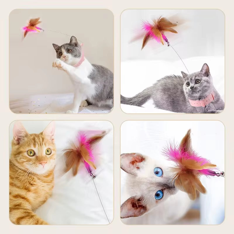 Interactive Cat Feather Teaser Stick with Bell - Engaging Training Toy for Kittens and Cats