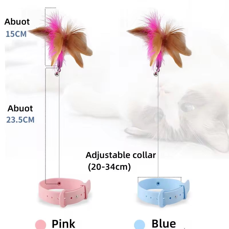 Interactive Cat Feather Teaser Stick with Bell - Engaging Training Toy for Kittens and Cats