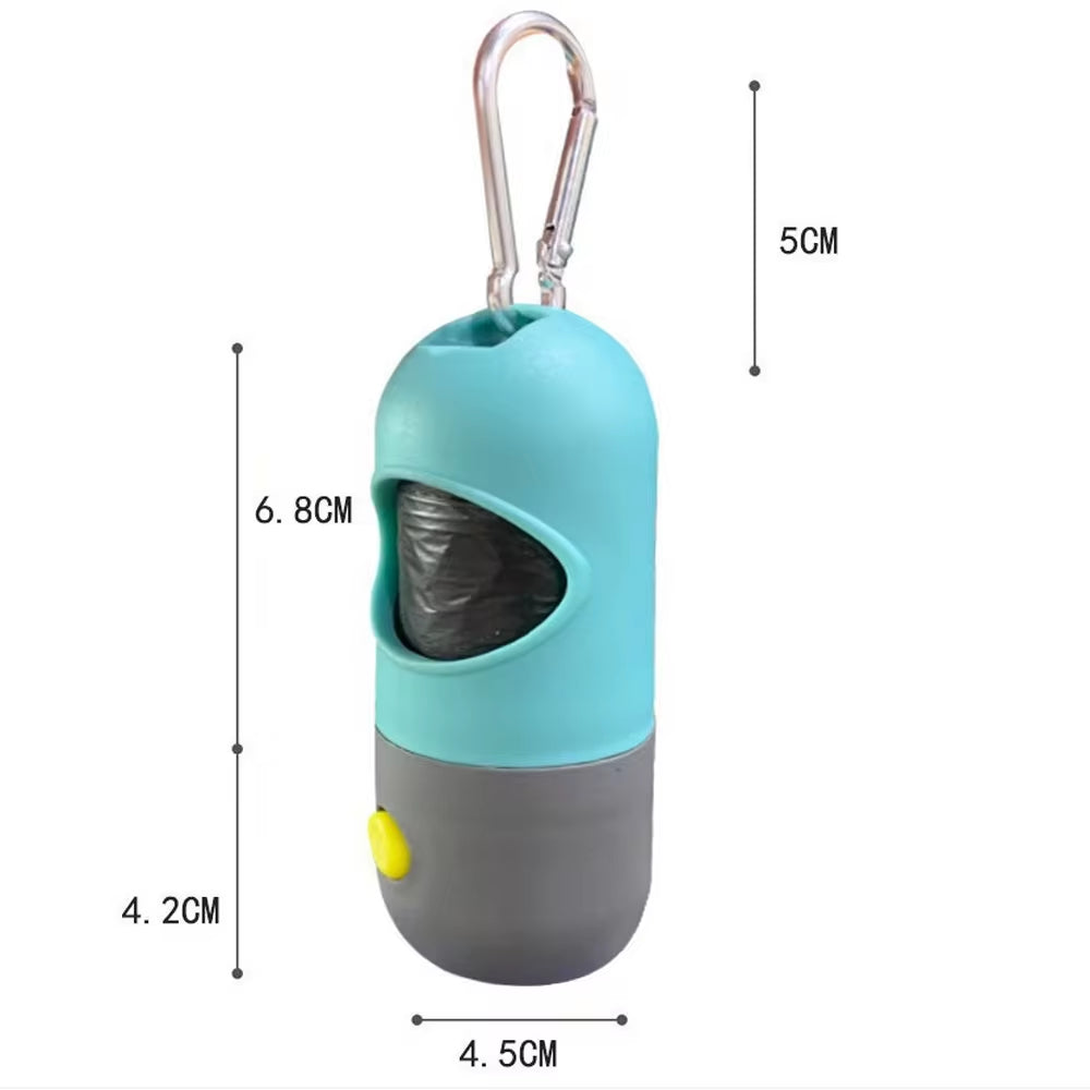 LED Dog Waste Bag Dispenser with Eco-Friendly Degradable Bags - Portable Pet Clean-Up Solution for Dogs and Cats