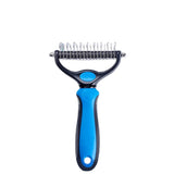 Professional Pet Deshedding Brush - Dual-Sided Undercoat Rake for Dogs and Cats - Shedding Comb and Dematting Tool with Extra-Wide Design