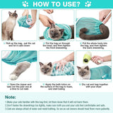 Adjustable Mesh Cat Grooming and Bathing Bag for Nail Trimming and Restraint