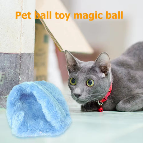 Interactive Automatic Rolling Ball Toy for Dogs and Cats - Plush Electric Chew Device