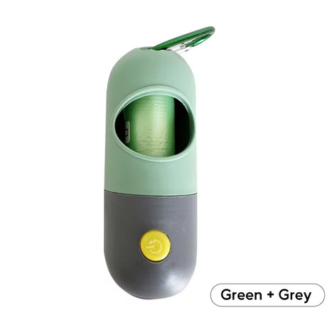 LED Dog Waste Bag Dispenser with Eco-Friendly Degradable Bags - Portable Pet Clean-Up Solution for Dogs and Cats