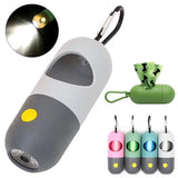 LED Dog Waste Bag Dispenser with Eco-Friendly Degradable Bags - Portable Pet Clean-Up Solution for Dogs and Cats