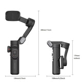AOCHUAN 3-Axis Handheld Gimbal Stabilizer for Smartphones with Integrated Fill Light and Face Tracking for TikTok and Vlogging