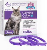 Adjustable Calming Pheromone Collars for Dogs and Cats - Comfortable Anxiety Relief Accessories for Puppies, Kittens, and Large Dogs