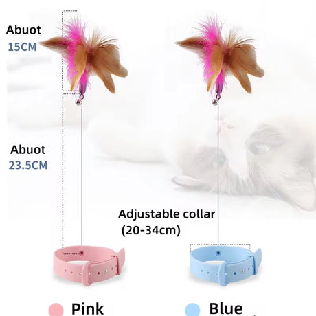 Interactive Cat Feather Teaser Stick with Bell - Engaging Training Toy for Kittens and Cats