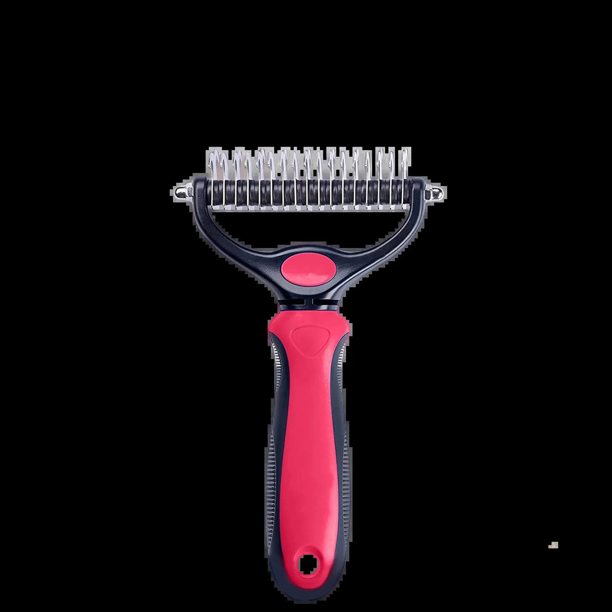Professional Pet Deshedding Brush - Dual-Sided Undercoat Rake for Dogs and Cats - Shedding Comb and Dematting Tool with Extra-Wide Design
