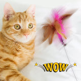 Interactive Cat Feather Teaser Stick with Bell - Engaging Training Toy for Kittens and Cats